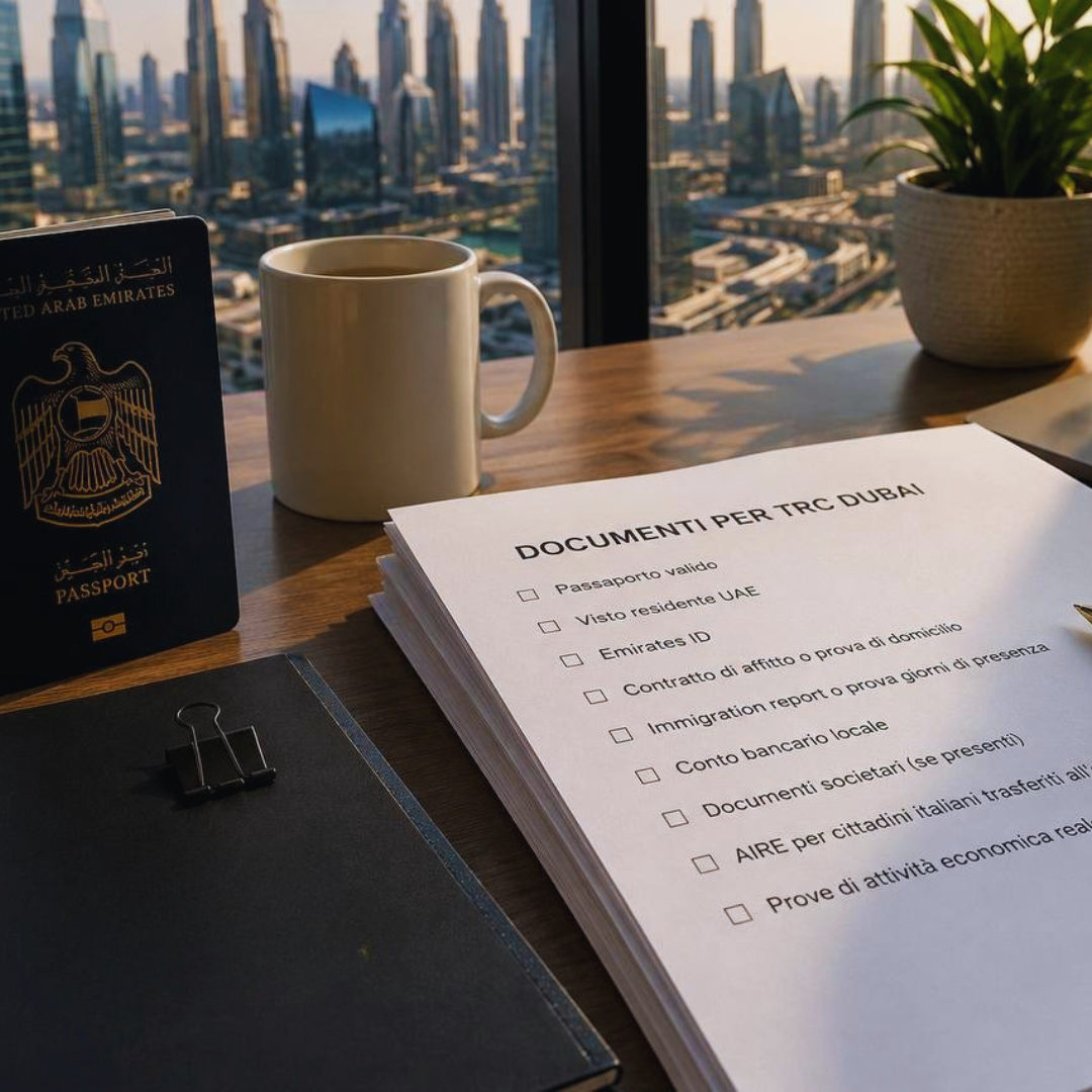 Documenti certificato residenza fiscale Dubai